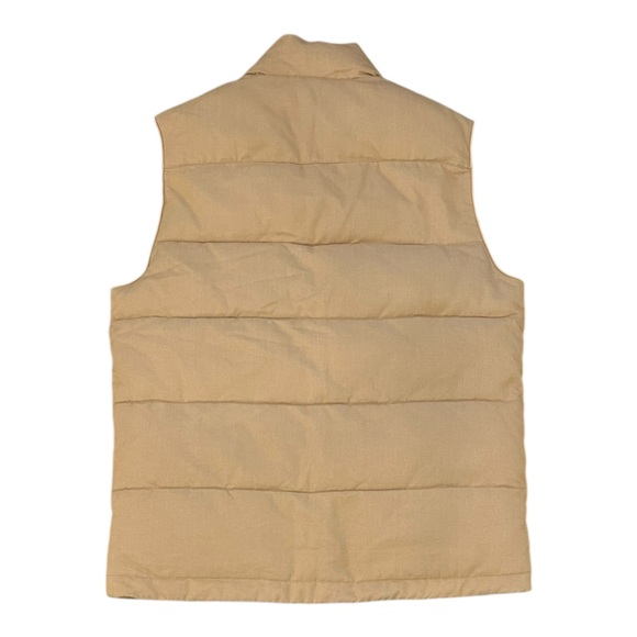 Banana Republic Men's Brown Tan Vest Insulated Size Small Button & Zip - Picture 2 of 6
